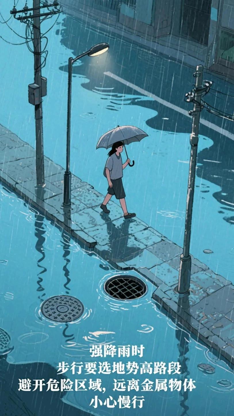 出行提示_強(qiáng)降雨出行安全提示_雨天步行注意事項(xiàng)