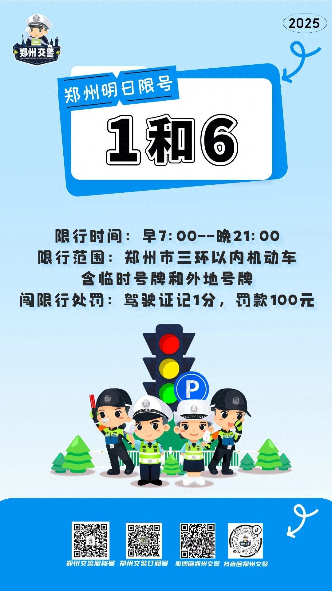 鄭州易擁堵路段預(yù)測_限行_鄭州機(jī)動車限行尾號1和6