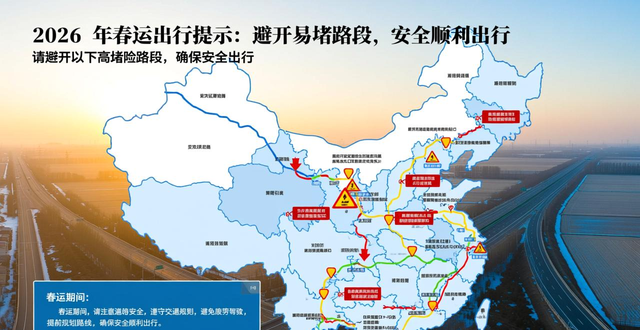 春運期間易擁堵路段查詢_出行提示_春運2026年高速公路交通流量